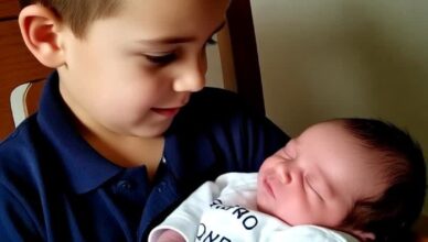 A mother woke in a panic when she realized her newborn was missing.