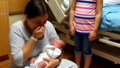 The hospital room was filled with the sharp scent of antiseptic, gently mingled with the sweet powdery smell of newborn life.