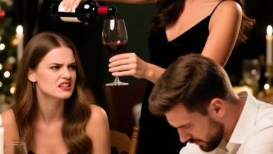 At the Sterling family’s opulent Christmas gala, laughter sparkled like the crystal chandeliers — until it didn’t.
