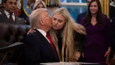 Donald Trump Slammed for ‘Creepy’ Erika Kirk Kiss in Oval Office: ‘Peak Sleaze Energy’