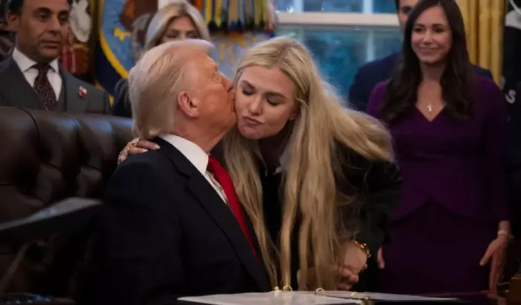 Donald Trump Slammed for ‘Creepy’ Erika Kirk Kiss in Oval Office: ‘Peak Sleaze Energy’