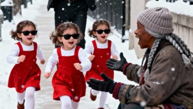 He Believed His Triplets Would Be Blind Forever — Until a Homeless Woman on the Street Spoke the One Truth No Doctor Dared to Tell…