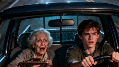 My grandson came up from the basement, pale and trembling.