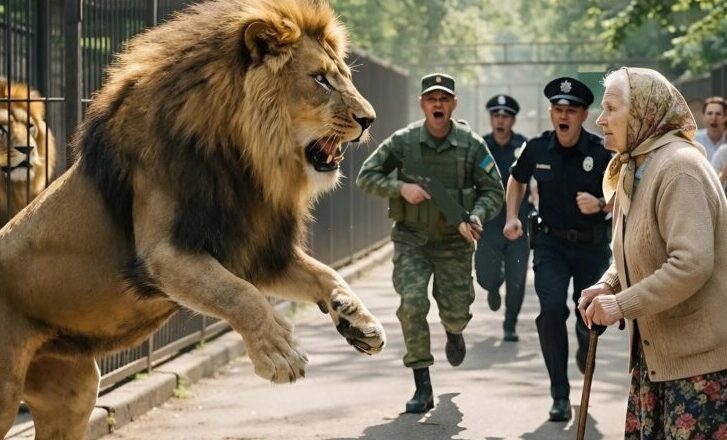 A lion had escaped from the zoo and found himself in the heart of the city center