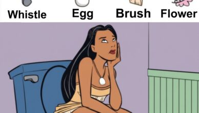 Can you find the egg, brush, flower, and whistle?