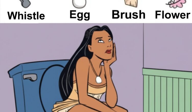 Can you find the egg, brush, flower, and whistle?