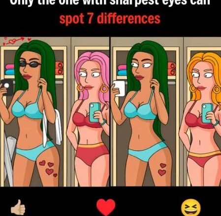 Only the sharpest minds can find all seven differences.