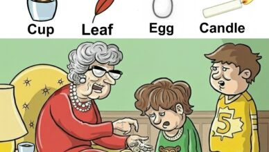 Can you spot the cup, the leaf, the egg, and the candle?