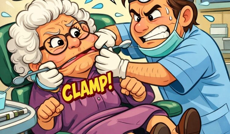 A dentist had an elderly patient who was, to put it politely… a challenge.