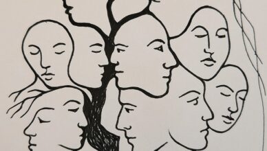 How many faces can you truly see in this picture?