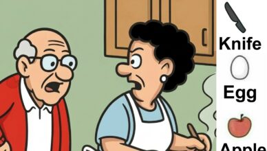 Only the most attentive people will find them!Hidden in this image are a Knife, Egg, Apple, and Comb.Did you manage to spot all four