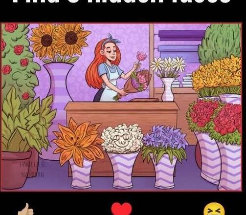 Can you spot all three hidden faces concealed within the image?