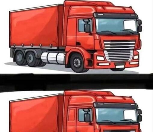 Can You Spot the Hidden Difference in This Red Cargo Truck?