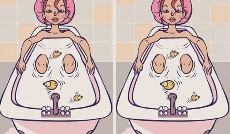 🔍 Can You Find the 1 Hidden Difference Before Bath Time Ends?