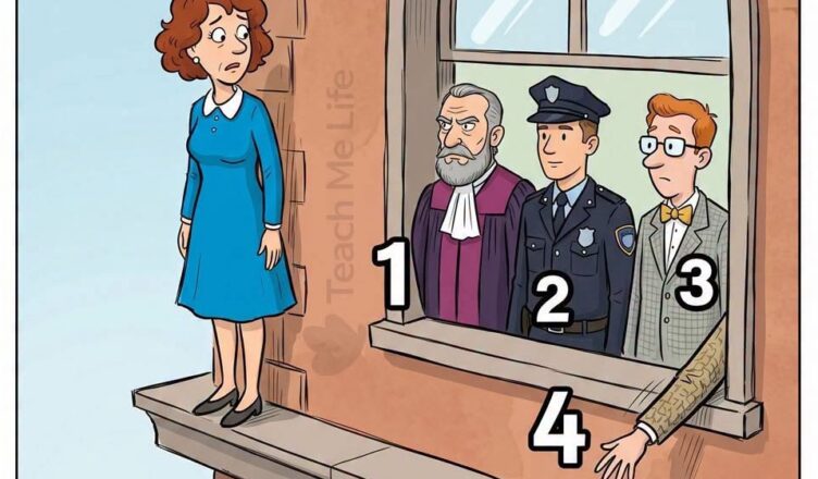 She’s standing between two men… but only one is her husband. Can you figure it out? 💍