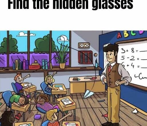 Only Sharp Eyes Can Find the Hidden Glasses in 3 Seconds!