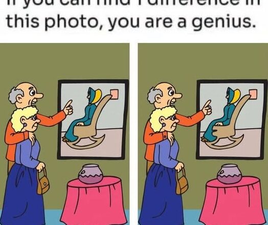 Old Couple: Can You Find the 1 Difference?