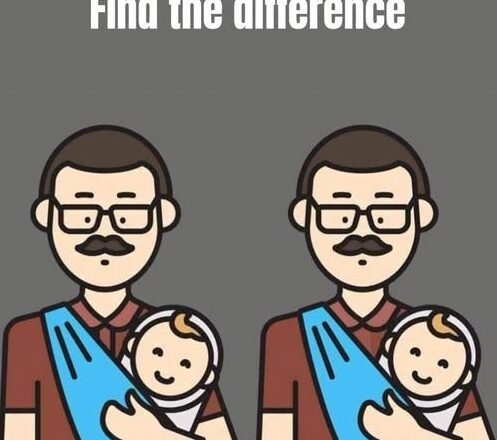 Spot 1 Difference: A Father and His Baby 👨‍👶🔍