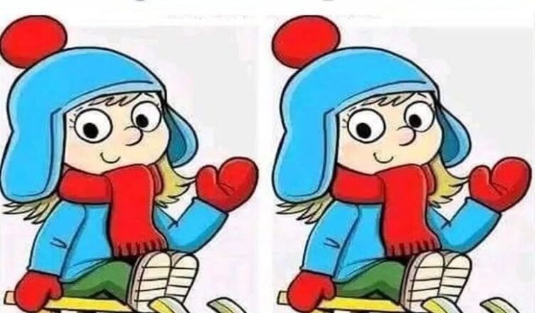 🛷 Sledding: Can You Spot the ONE Difference?