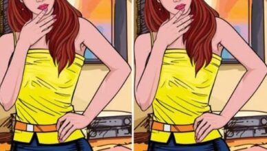 SPOT THE 1 DIFFERENCE: GIRL IN YELLOW!