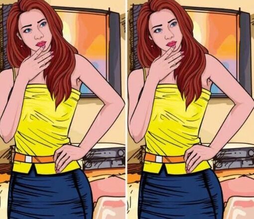 SPOT THE 1 DIFFERENCE: GIRL IN YELLOW!