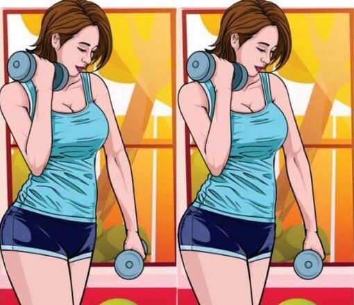 GYM GIRL WORKOUT CHALLENGE: CAN YOU SPOT THE ONE DIFFERENCE?