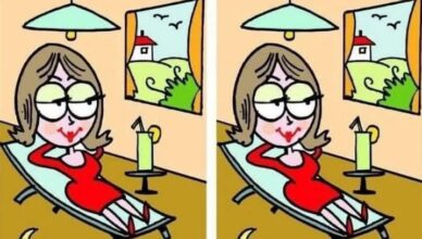Spot 1 Difference: Relaxing Girl and Sleepy Dog