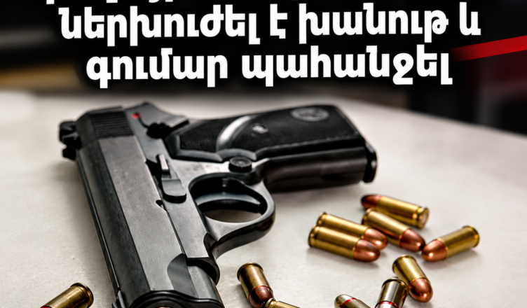 An 18-year-old man burst into a shop with a gas pistol and demanded money.