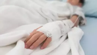 A 9-year-old child fell into boiling water.