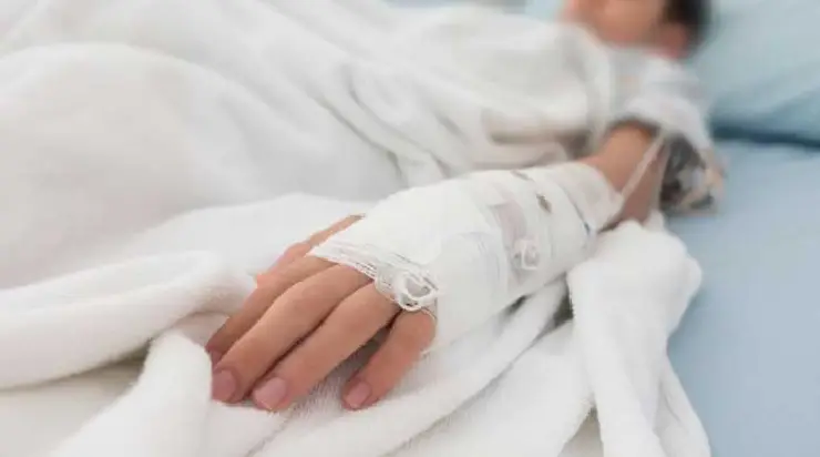 A 9-year-old child fell into boiling water.