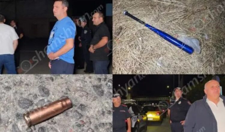 Action-movie-style showdown in Yerevan | Shell casings from various firearms, a bullet, and bats