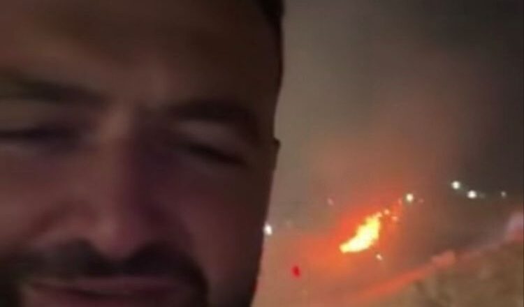 Unfortunate incident: Arkadi Dumikyan’s car is on fire. VIDEO