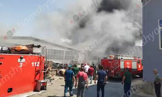Major fire in the city of Yerevan