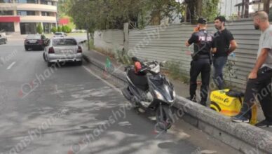 Car-motorcycle collision in Yerevan: 22-year-old motorcyclist hospitalized.
