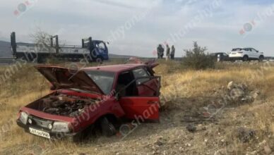 Tragic car accident on the Yerevan-Gyumri highway