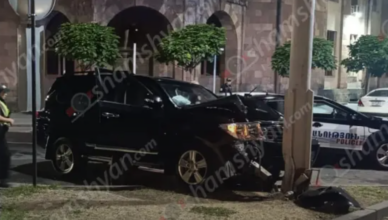 A major car accident occurred in Yerevan overnight; there are injuries.